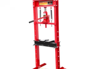 A 12-ton jack press available for sale, showcasing its robust design and functionality in a commercial setting.