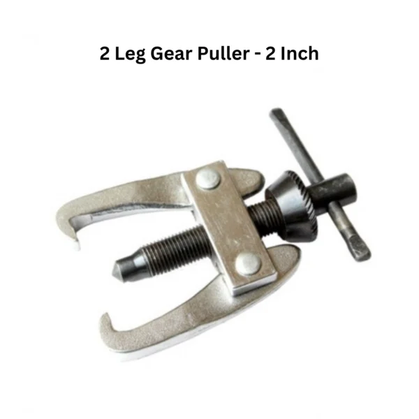 Image of a two-leg gear puller, 2 inch size, designed for removing gears and pulleys from shafts.