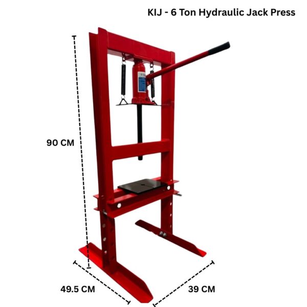 6 Ton Hydraulic Jack Press Dimension page