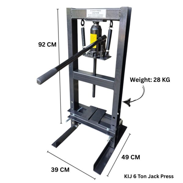6 ton jack press side view