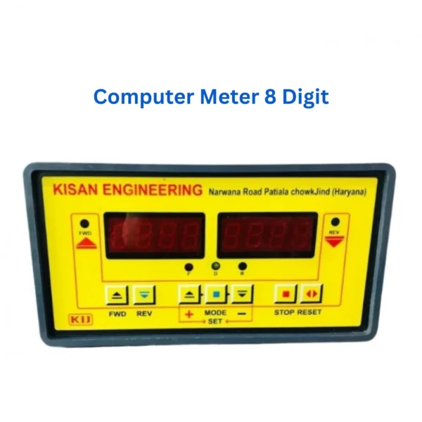 Front view of 8 Digit Ceiling Fan Winding Machine's Computer Meter