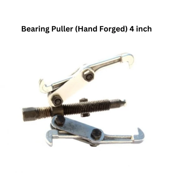 Hand-forged 4-inch pliers marked "bearing puller," showcasing their sturdy design and craftsmanship.