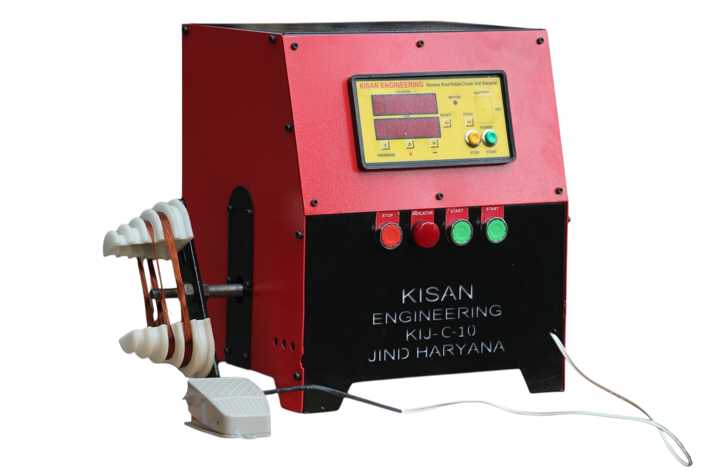 Electric Coil Winding Machine white background