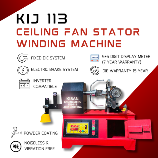 KIJ 113 Ceiling Fan Stator Winding Machine Poster