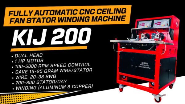 Double Head Fully Automatic CNC Ceiling Fan Winding Machine - KIJ 200 - Image 3