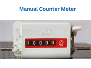 An image of a manual counter meter featuring the phrase "manual counter meter" clearly visible.