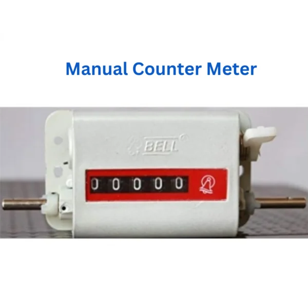 An image of a manual counter meter featuring the phrase "manual counter meter" clearly visible.