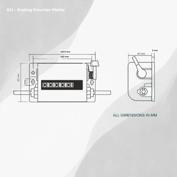 Analog Counter Meter Dimension