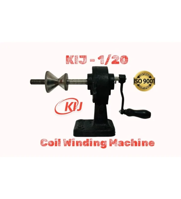 Black Color Coil Winding Machine with white background. Model KIJ 1/20