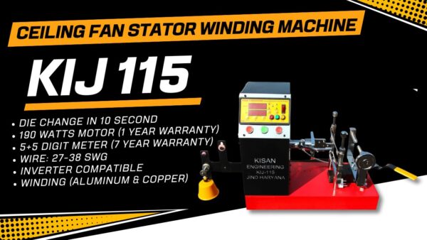 Electric Fan Winding Machine (Fixed Die & Brake System) - KIJ 115 - Image 3