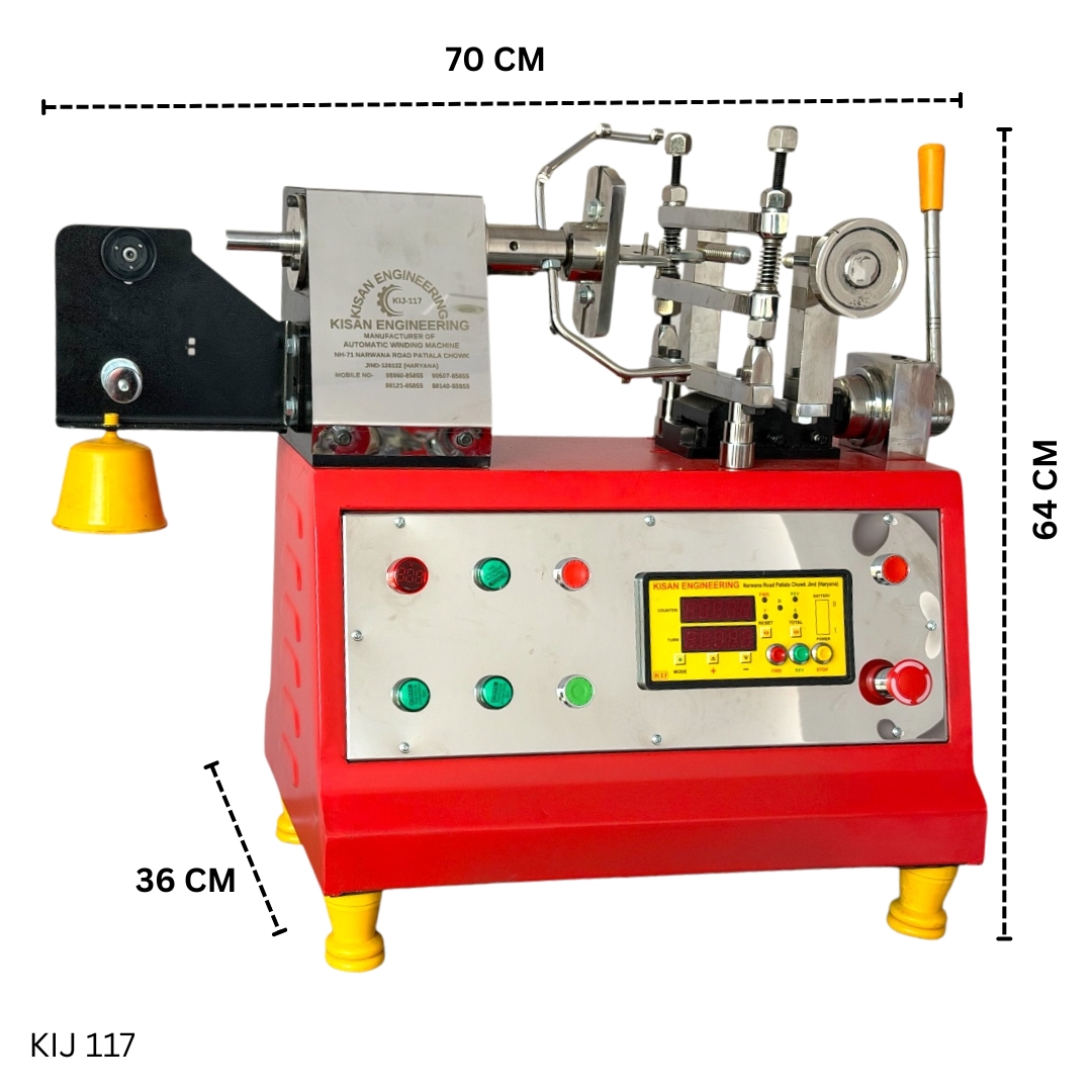 Ceiling Fan Winding Machine Red Color, white background