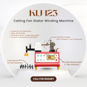 kij 123 ceiling fan stator winding machine