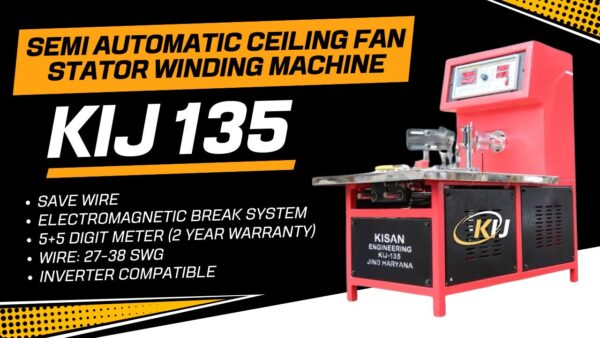 kij 135 semi automatic ceiling fan stator winding machine