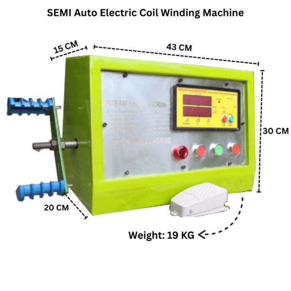 Semi Auto Coil Winding Machine Dimension page