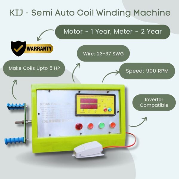 Semi Auto Coil Winding Machine features showing