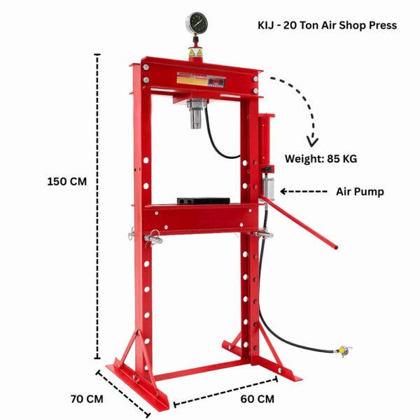 20 Ton Air Shop Press - Kisan Engineering - Image 2