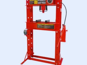 50 Ton Hydraulic Shop press in red color front view