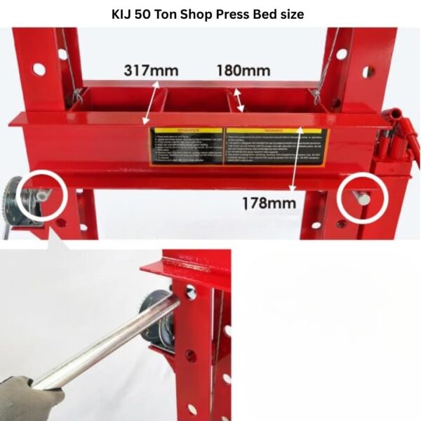 50 Ton Hydraulic Shop Press Machine – Heavy Duty - Image 6