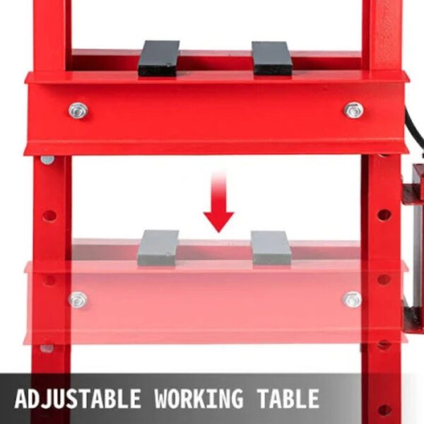 Shop press adjustable working table