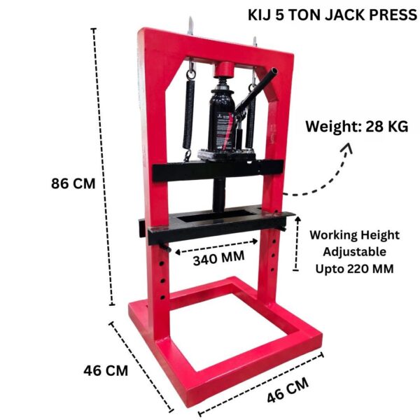 5 Ton Jack Press Dimension Photo